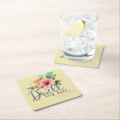 希望の聖句のフローラ スクエアペーパーコースター (インサイチュ)