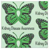 希望の腎臓病の認識度の蝶 ファブリック (クローズアップ)