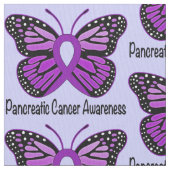 希望の膵臓癌の蝶 ファブリック (クローズアップ)