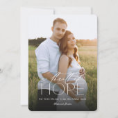 希望の興奮の写真妊娠の発表 シーズンカード (正面)