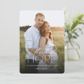 希望の興奮の写真妊娠の発表 シーズンカード (スタンド正面)