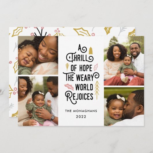 希望の興奮 |コラージュ写真 シーズンカード (正面/裏面)