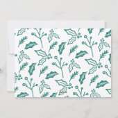 希望の興奮 |ティール(緑がかった色) |一モダンつの写真 シーズンカード (裏面)