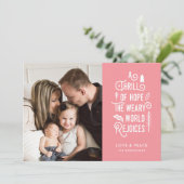 希望の興奮 |ピンク |一モダンつの写真 シーズンカード (スタンド正面)