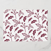 希望の興奮 |写真モダンのクリスマス 箔シーズンカード (裏面)