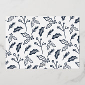 希望の興奮 |写真モダンのクリスマス 箔シーズンカード (裏面)