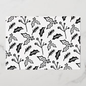 希望の興奮 |写真モダンコラージュのクリスマス 箔シーズンカード (裏面)