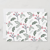 希望の興奮 |白い緑 |一モダンつの写真 シーズンカード (裏面)