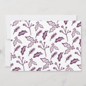 希望の興奮 |紫 |一モダンつの写真 シーズンカード (裏面)