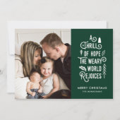 希望の興奮 |緑 |一モダンつの写真 シーズンカード (正面)