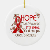 希望の花のリボンの打撃 セラミックオーナメント (裏面)