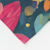 希望の花:フローラ鮮やかグラフィックアート フリースブランケット (角)