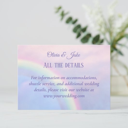 希望の虹 – パステル結婚ス エンクロージャーカード (スタンド正面)