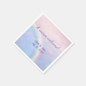 希望の虹 – パステル結婚ス スタンダードカクテルナプキン (角)