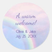 希望の虹 – パステル結婚ス ラウンドシール (正面)