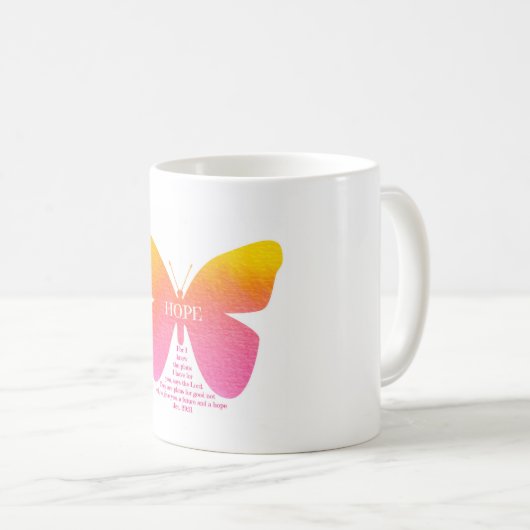 希望の蝶ジェレミア29のマグ コーヒーマグカップ (正面右)
