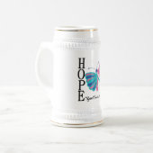 希望の蝶甲状腺癌 ビールジョッキ (正面左)