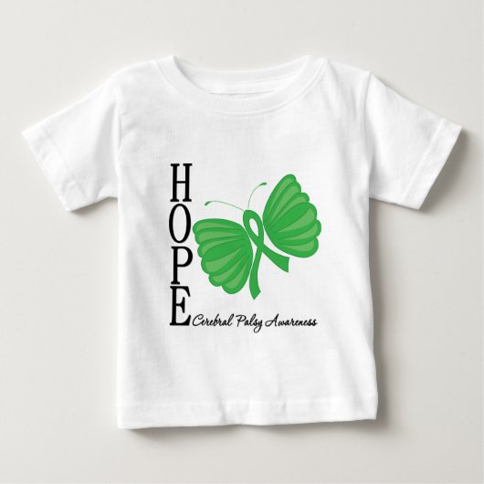 希望の蝶脳性麻痺 ベビーTシャツ (正面)
