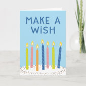 希望の誕生日カードを作成する – 青 カード (正面)