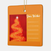 希望の赤と金ゴールドのクリスマスツリーを追加 セラミックオーナメント (左)