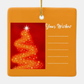 希望の赤と金ゴールドのクリスマスツリーを追加 セラミックオーナメント (裏面)