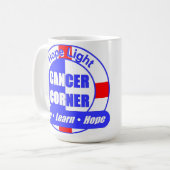 希望の軽い蟹座のコーナーのマグ コーヒーマグカップ (正面左)