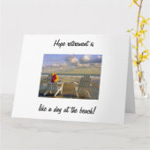 希望の退職はビーチ**の日のような** カード (黄色い花)