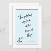 希望の青い背景についての聖書の詩 サンキューカード (正面/裏面)