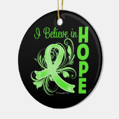 希望の非ホジキンズ信じリンパ腫 セラミックオーナメント (左)