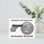 希望の顔文字のロゴ無し ポストカード (スタンド正面)