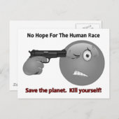 希望の顔文字のロゴ無し ポストカード (正面/裏面)