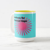 希望の高い看護の診断に対する準備状況 ツートーンマグカップ (正面左)