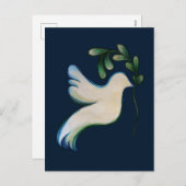 希望の鳩の地球の平和 シーズンポストカード (正面/裏面)