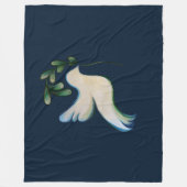 希望の鳩の地球の平和 フリースブランケット (正面)