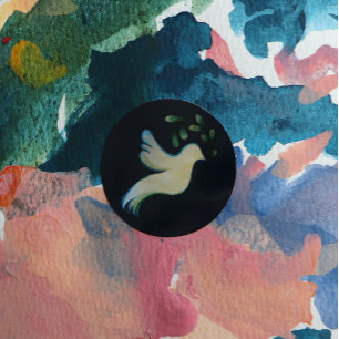 希望の鳩の地球の平和 ラウンドシール