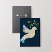 希望の鳩の地球の平和 缶バッジ (正面/裏面)