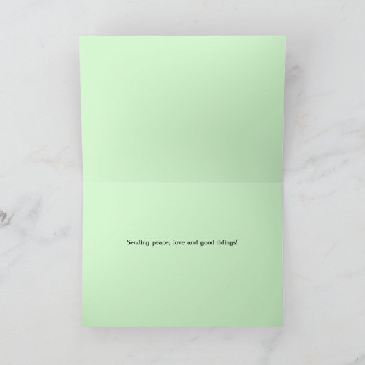 希望の鼓舞のクリスマスかわいらしの興奮 カード (内部)