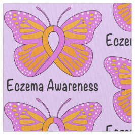 希望のEczemaの認識度の蝶 ファブリック