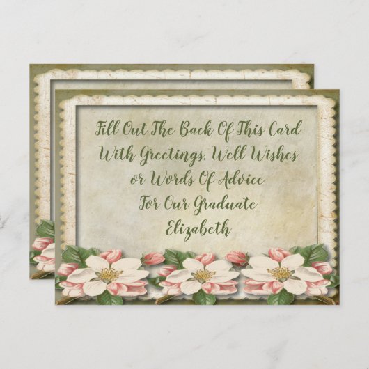 希望のGRADヴィンテージアドバイス卒業表 ポストカード (正面/裏面)