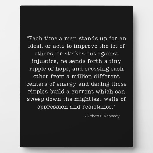 希望のRFKリップル引用文表 フォトプラーク (正面)