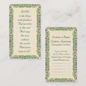 希望はとまる羽との事です 名刺 (正面/裏面)