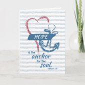 希望はハートとのいかり、宗教勇気付けられる カード (正面)