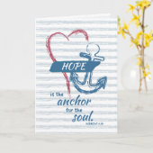 希望はハートとのいかり、宗教勇気付けられる カード (黄色い花)