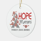 希望はパーキンソン病3人の重要です セラミックオーナメント (左)