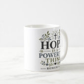 希望は力強いもの 日々の信仰の瞑想 コーヒーマグカップ (正面右)