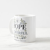 希望は力強いもの 日々の信仰の瞑想 コーヒーマグカップ (正面左)