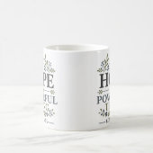 希望は力強いもの 日々の信仰の瞑想 コーヒーマグカップ (中央)