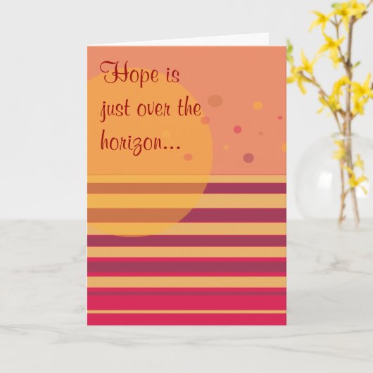 希望は地平線に… カード (黄色い花)