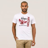 希望は多発性骨髄腫蝶重要です Tシャツ (正面フル)