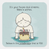 希望は希望と夢 スクエアシール (正面)